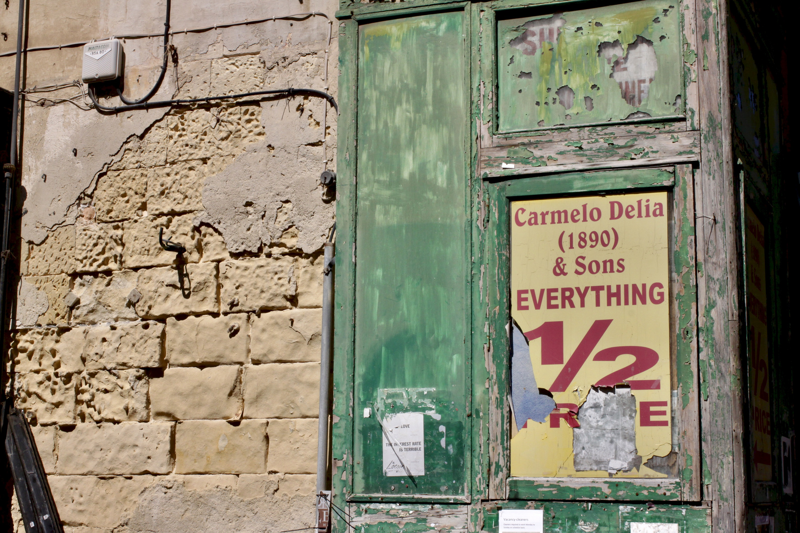 1/2 price (green door), Valletta, Malta