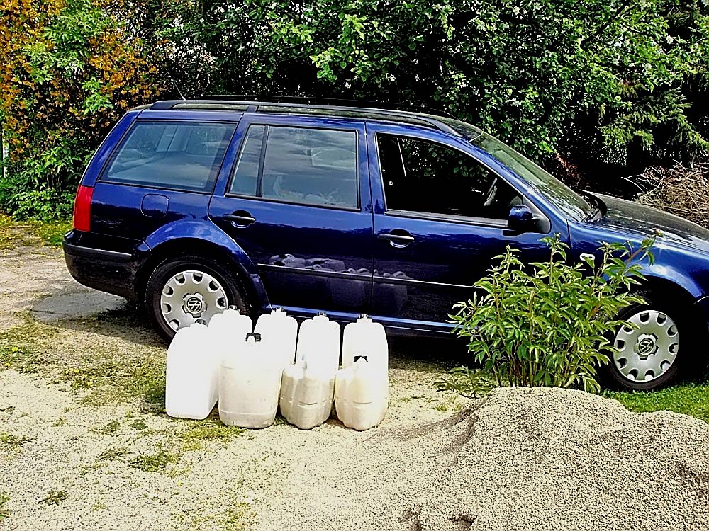 120 Liter Regenwasser von Freunden