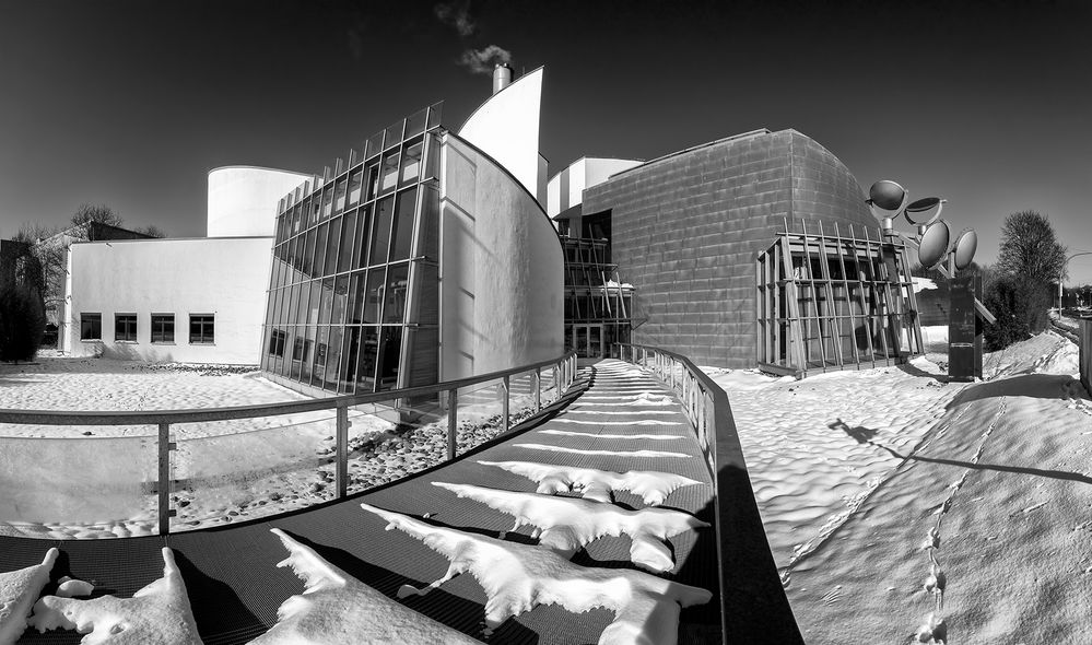 1212SC14SC Energieforum Bad Oeynhausen Winter Panorama sw Foto & Bild architektur