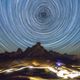 Star trails ber dem Giau Pass