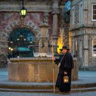 1295T historischer Nachtwächter  auf Marktplatz Bückeburg