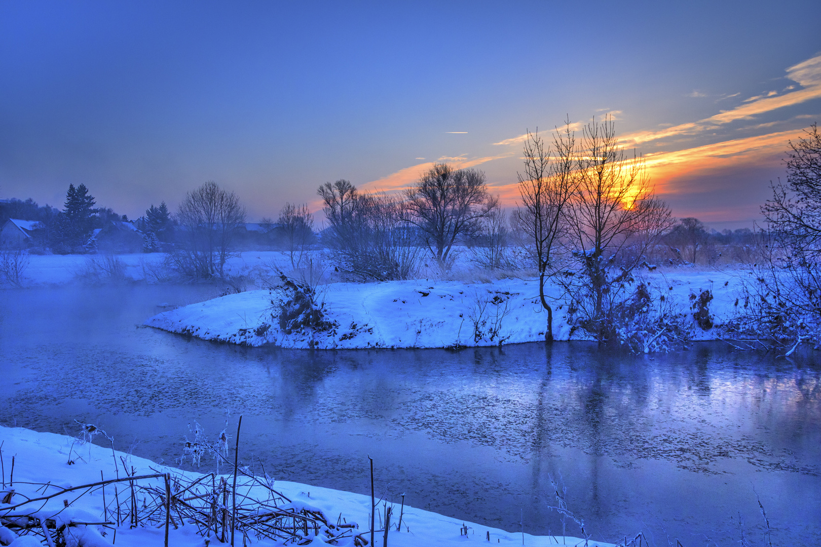 -12°C an der Sieg