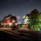 132 158 der Leipziger Eisenbahn bei der Abfahrt aus Hamburg Hohe Schaar