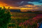 Sonnenuntergang an der Slawenburg Raddusch von Bomenius 