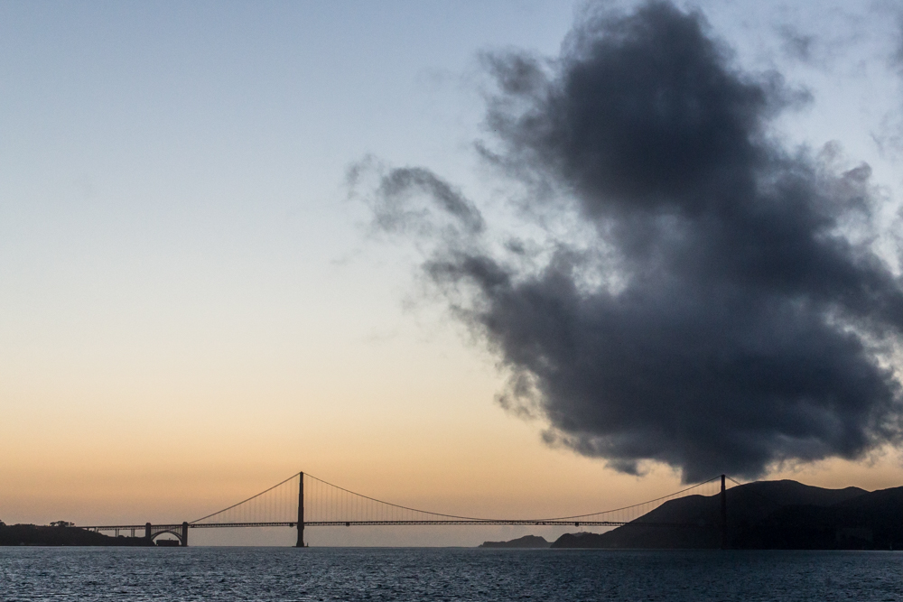 Abendstimmung über der Golden Gate Bridge von Heike Skamper 