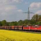 140 810-3+140 851-6 mit einem Kohlezug in Ratingen-Lintorf