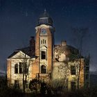 1410T Georgschacht Kohlenkirche Nacht beleuchtet Sternenhimmel