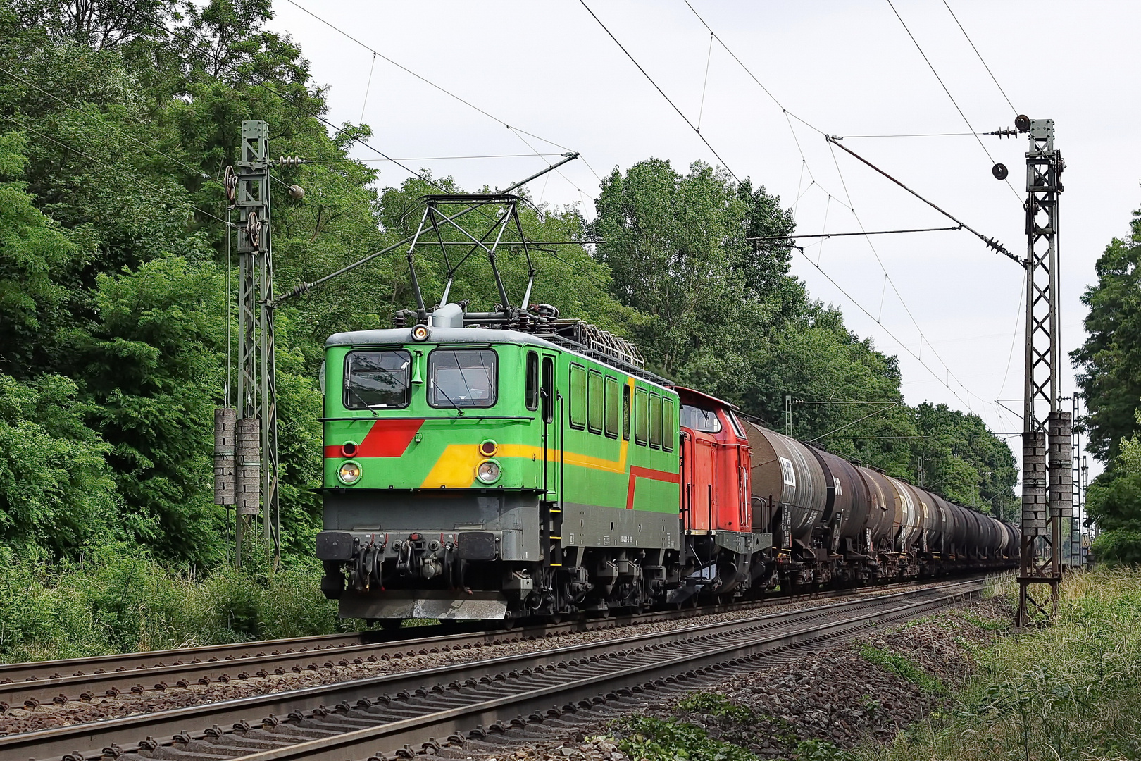 142 130-4 und 212 100-2 mit einem Kesselzug