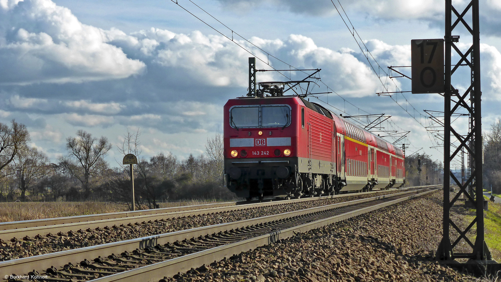 143 242 mit RB75 nach Wiesbaden - Nauheim - 28.01.2014