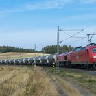  145 056 mit Class am Leerzementzug bei Drochaus 