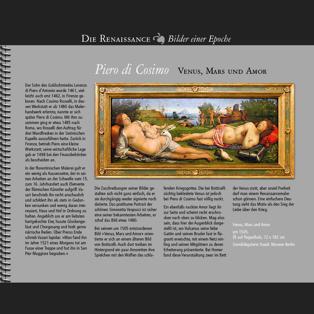 1461 • Piero di Cosimo | Venus, Mars und Amor