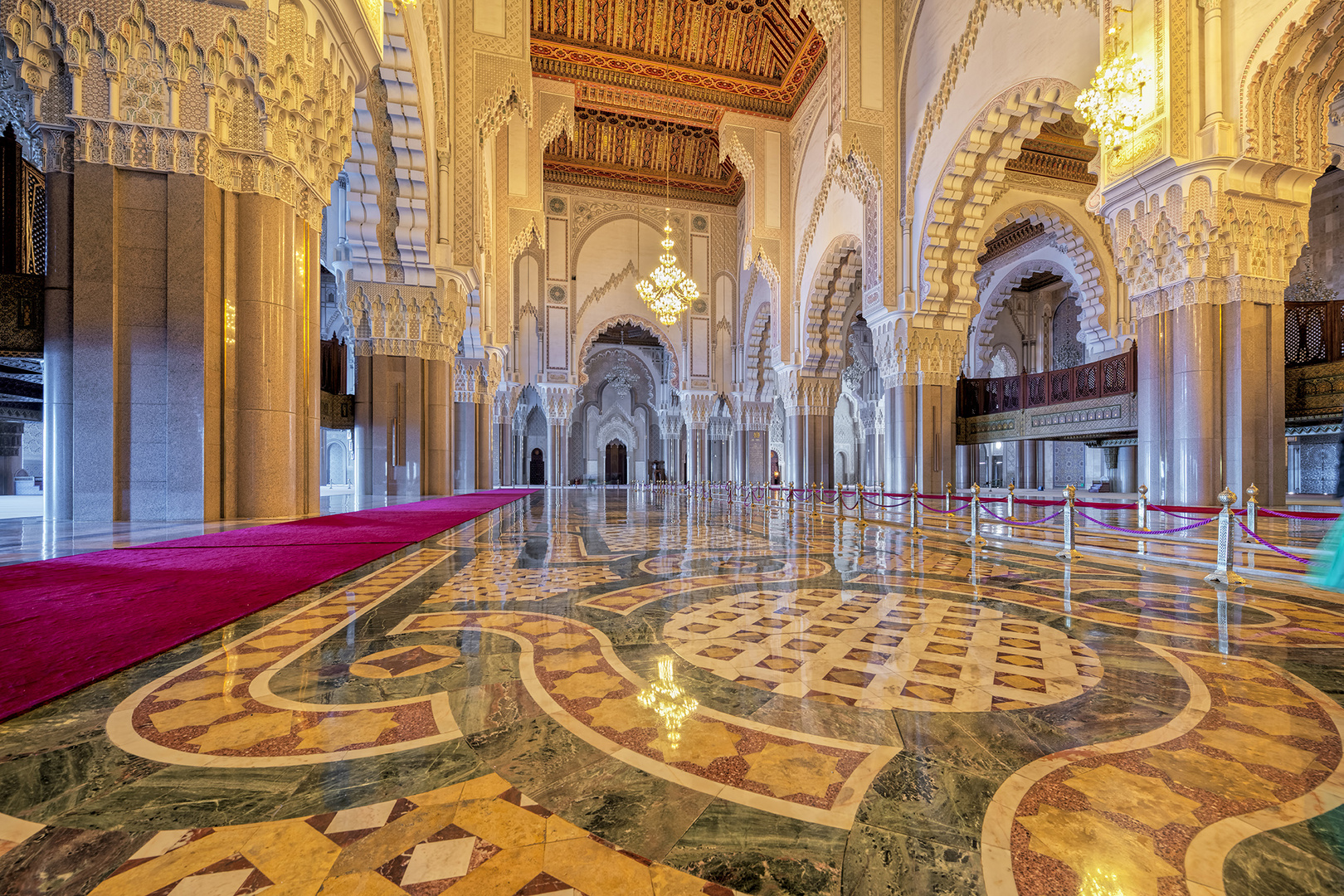 1469R Moschee Hassan II Innen Casablanca Marrekesch