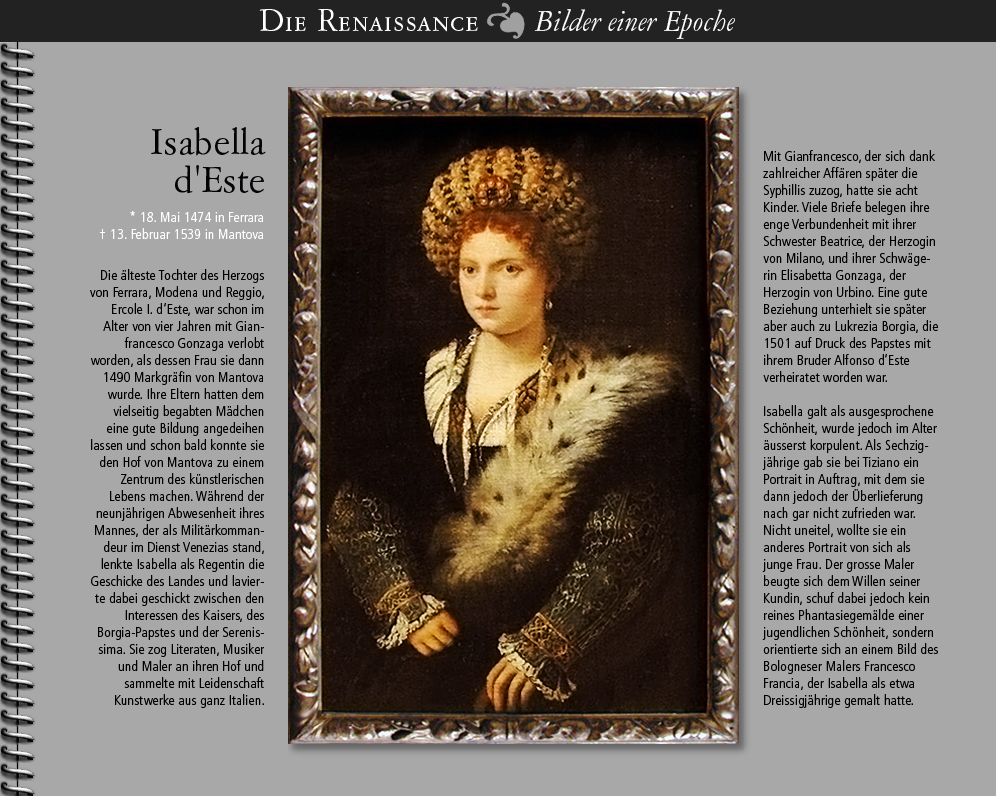 1474 • Isabella d‘Este, Mantova