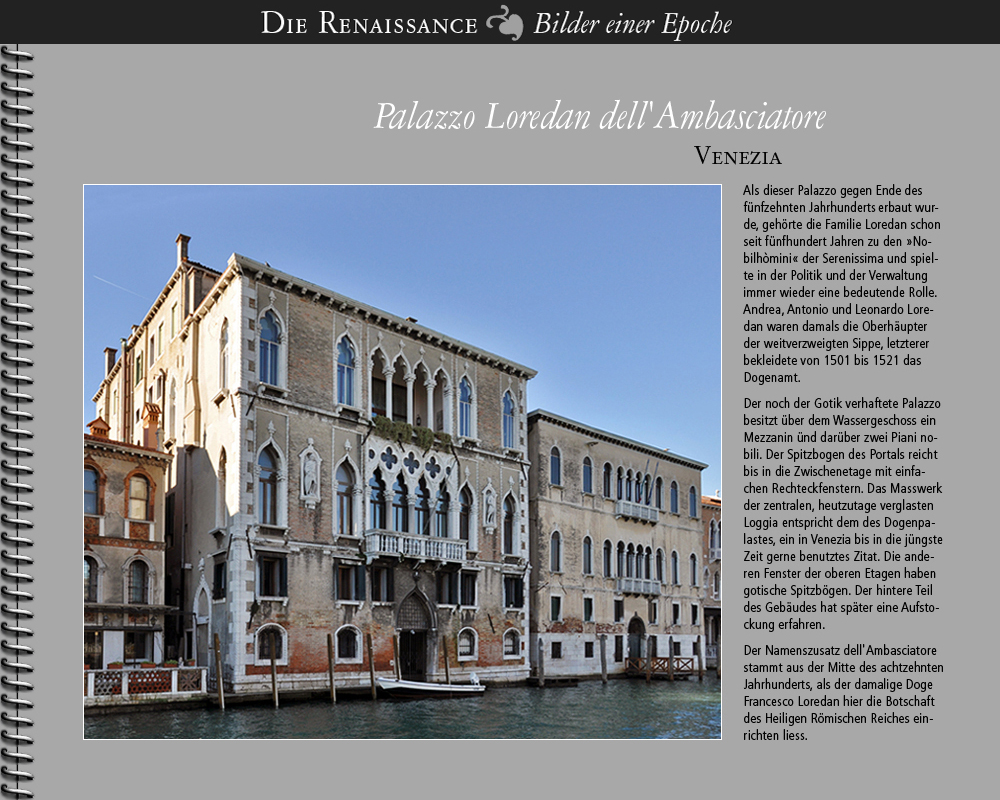 1480 • Venezia | Palazzo Loredan dell'Ambasciatore