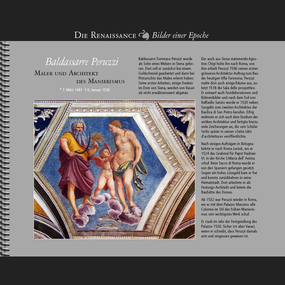 1481 • Baldassarre Peruzzi | Maler und Architekt des Manierismus