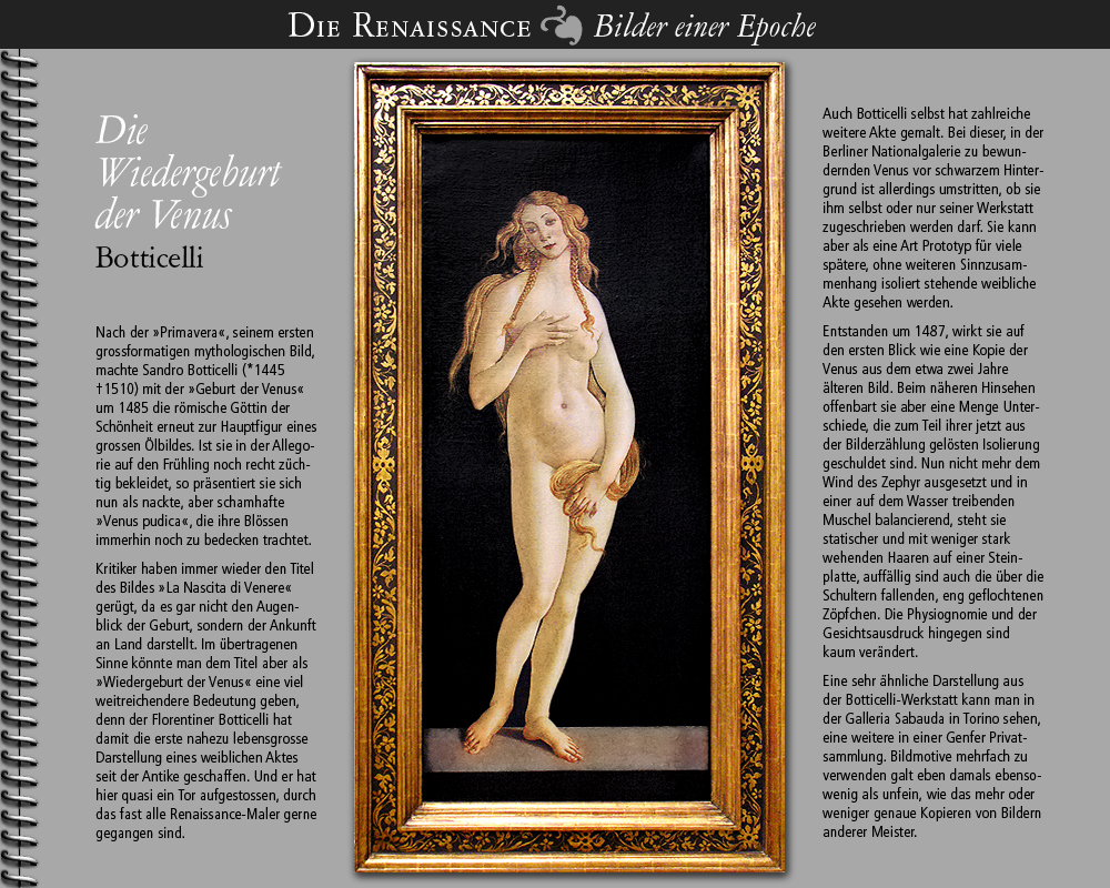 1487 • Botticelli | Die Wiedergeburt der Venus