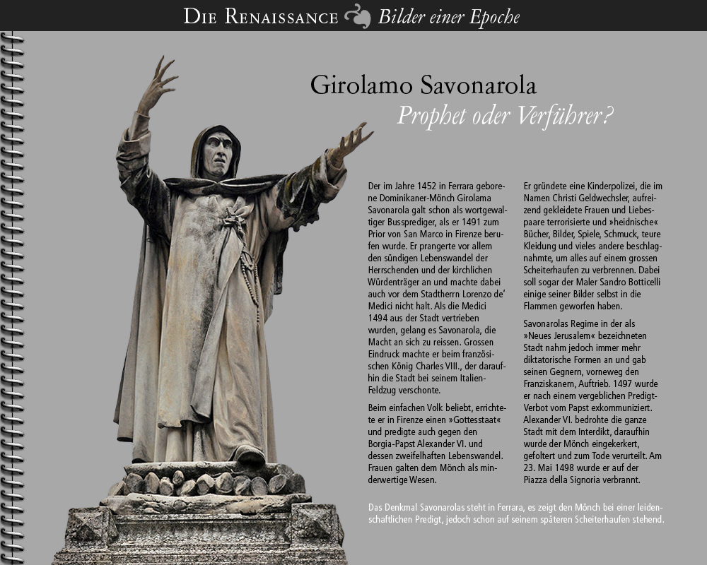 1498 • Girolamo Savonarola, Firenze