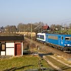 15.02.15 155 045 und 223 152 PRESS mit Leerholz in Jößnitz