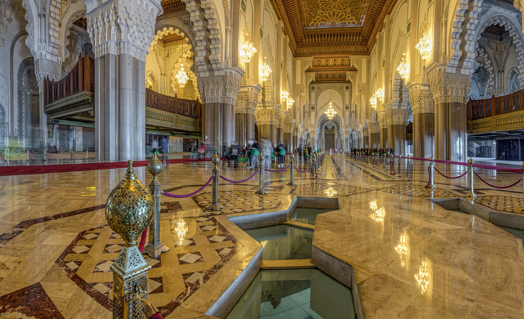 1513R-14R Casablanca Moschee Hassan II Innen Panorama