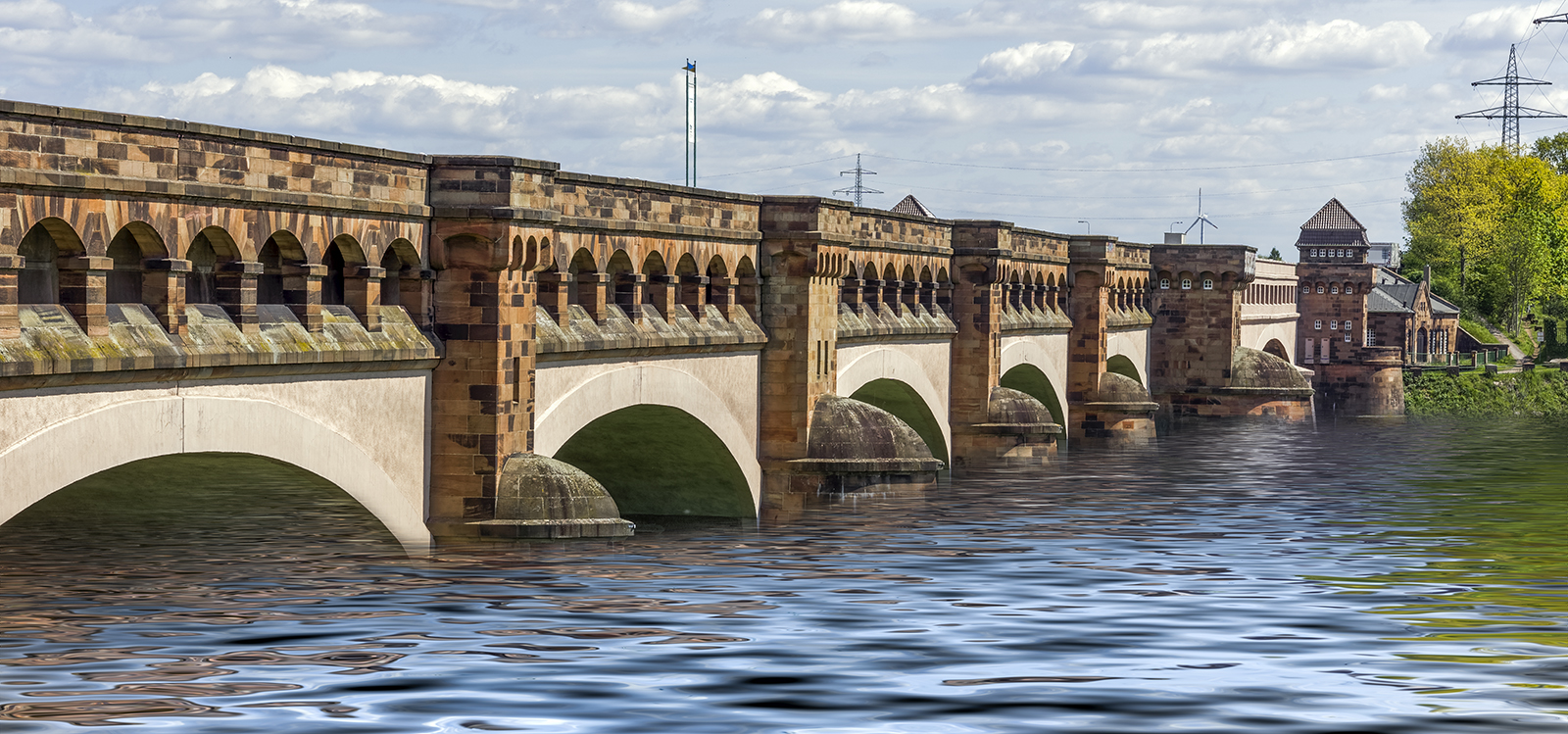 1539SB Minden Wasserstrassenkreuz Weser Mittellandkanal ...