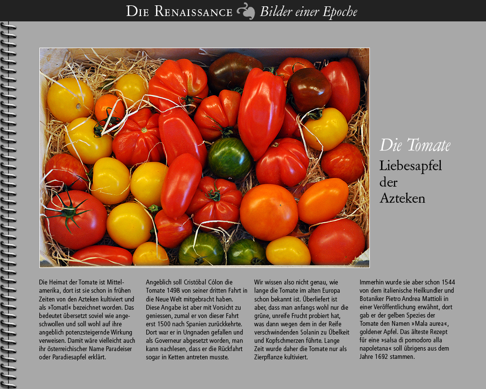 1544 • Die Tomate, Liebesapfel der Azteken