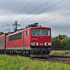 155 010-2 mit einem Containerzug