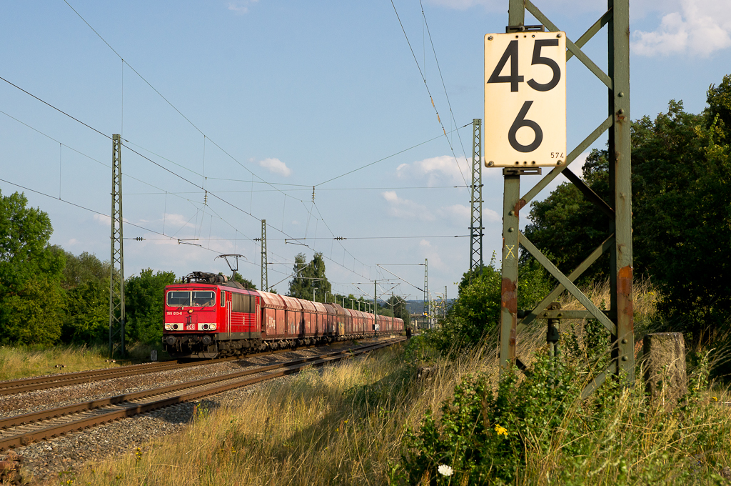  155 013 mit Bunkerzug in Eggolsheim 