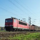 155 091-2 DB mit einem gem. Güterzug