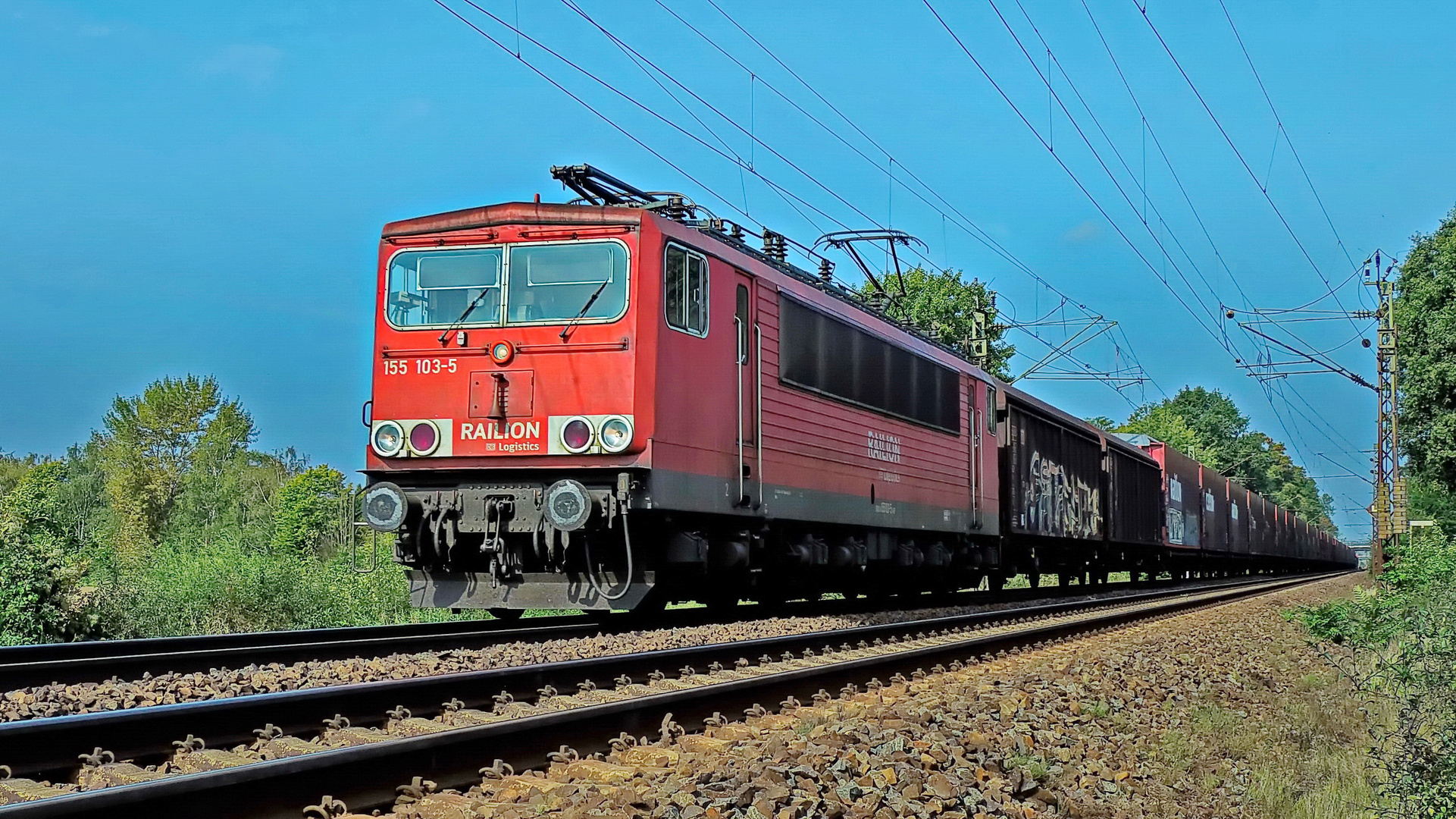155 103-5 Railion - Gem. Güterzug