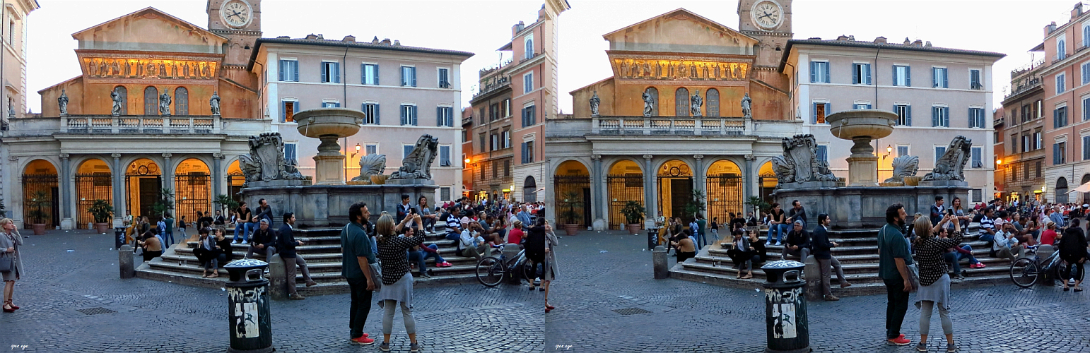 _ 16. Stadt Rom / Piazza Santa Maria in Trastevere / X View