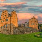 1726SC-29SC Schloss Stadthagen Abendrot Panorama