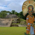 1779UZ Maya Pyramide Altun Belize mit Maya