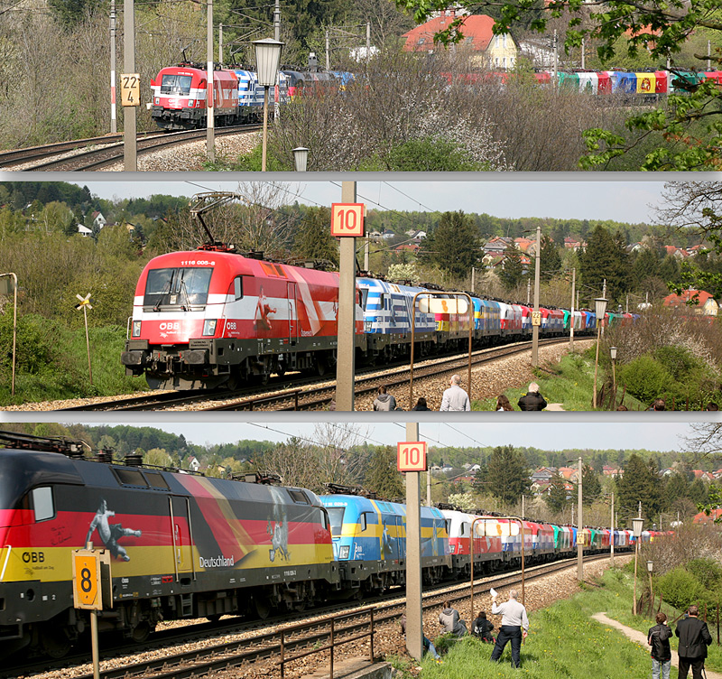 18 Loks in einem Zug...................der längste Lokzug der ÖBB!