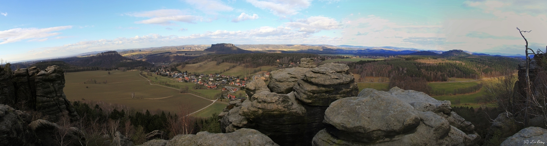 180° Panorama - Blick vom Pfaffenstein