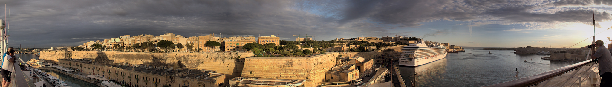 180° panorama of Valetta Malta 