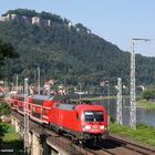 182 006 mit S-Bahn in Königstein (Sachs)