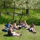 Students seminar al fresco