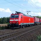 185 137-7 mit einem "Winner Spedition"-Containerzug (...der rote Zug!)