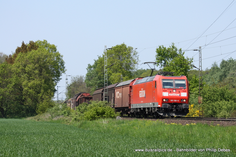 185 190-6 mit einem Güterzug in Ratingen