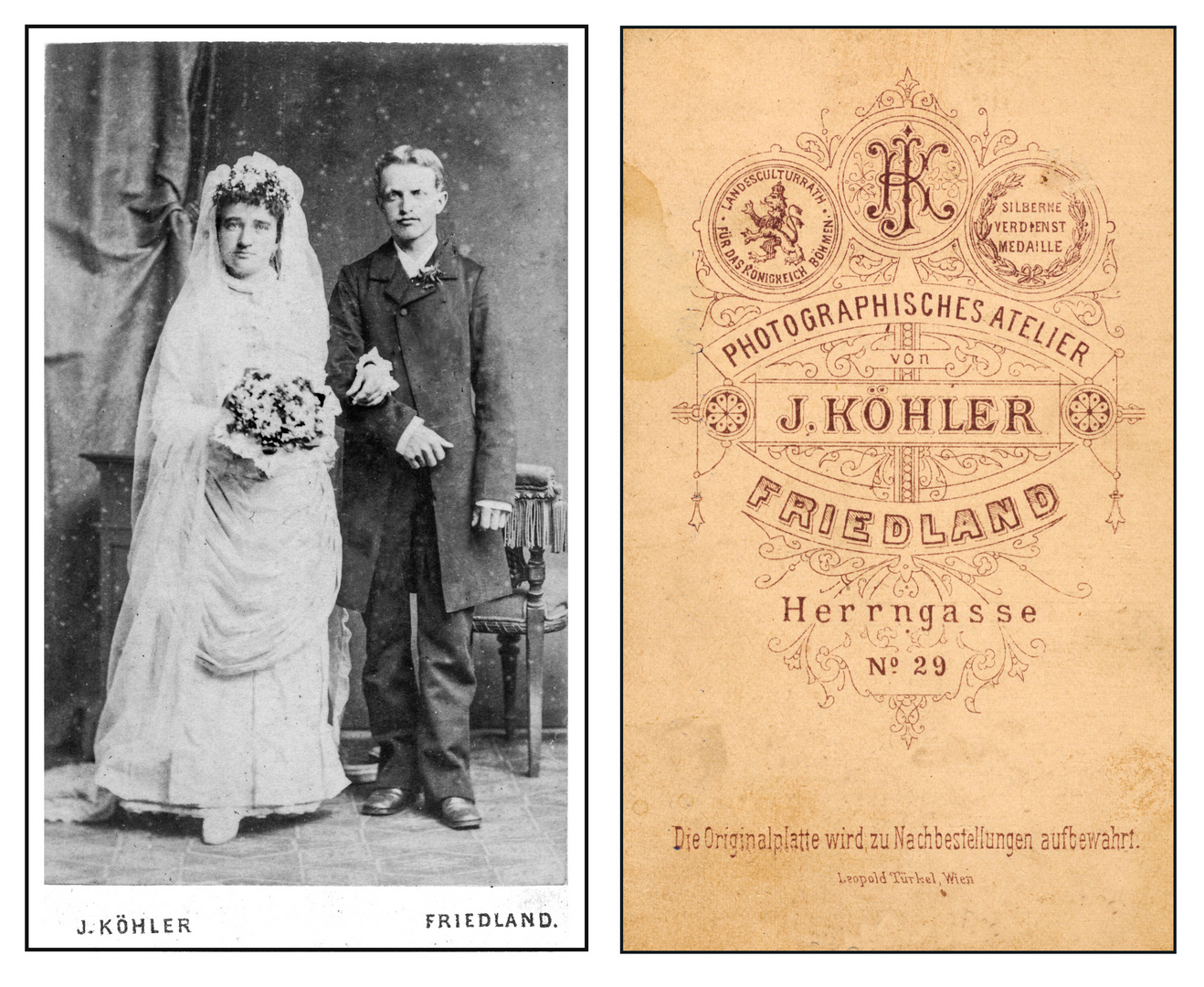 1880 ca Hochzeit Sommer Karoline u Stefan