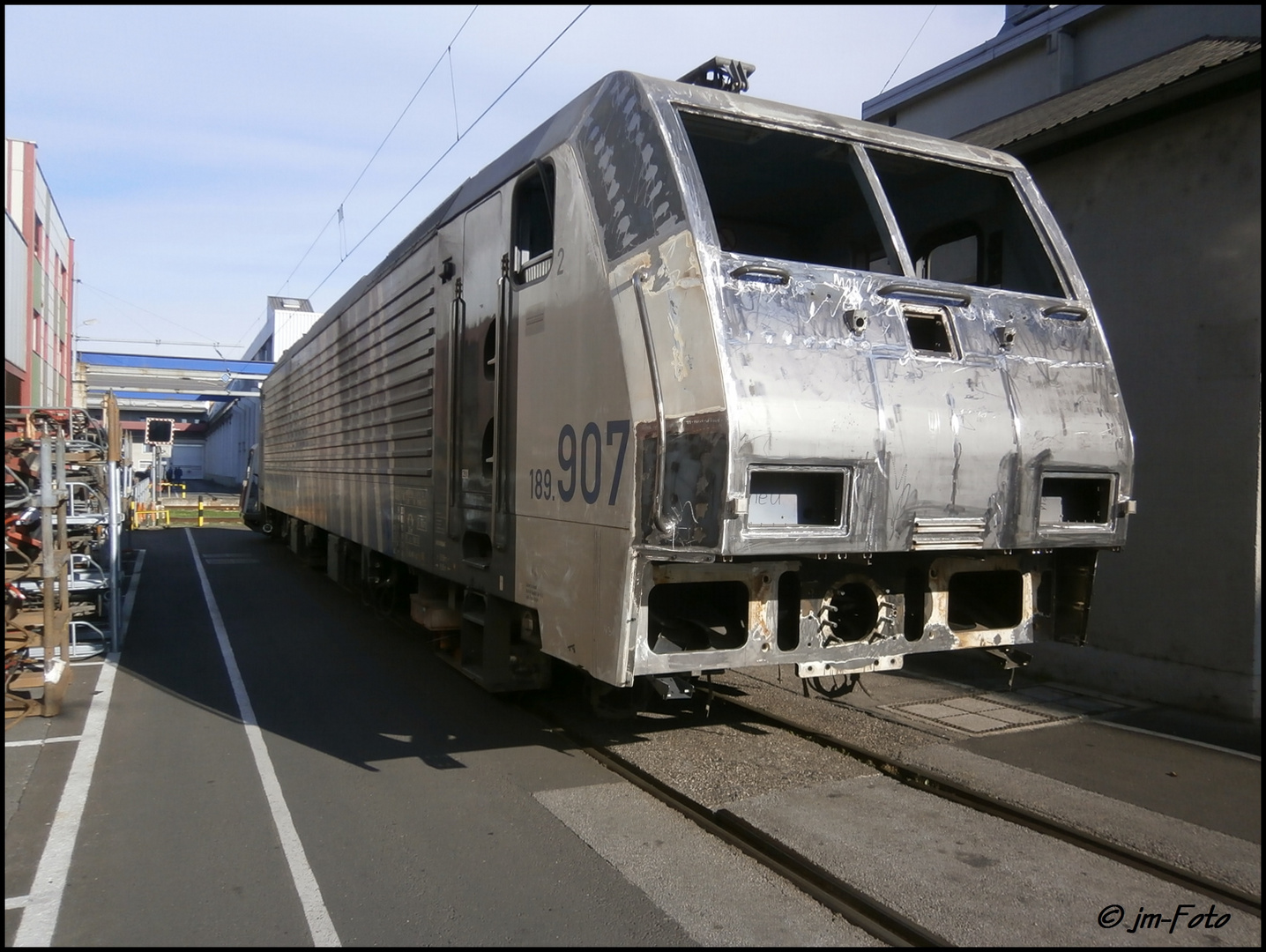 189 907, Unfall-Triebfahrzeug vom 11.02.2014, Brenner