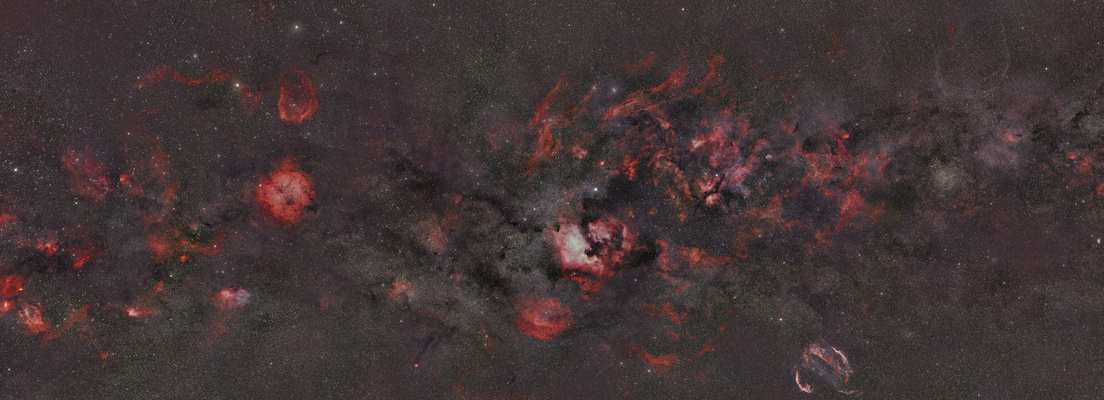 190-teilige Mosaikaufnahme rund um den Cygnus (Ausschnitt)