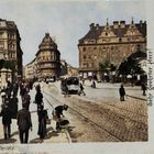 1900 München Carlsplatz - Grüße zum Jahreswechsel-Enhanced-Colorized