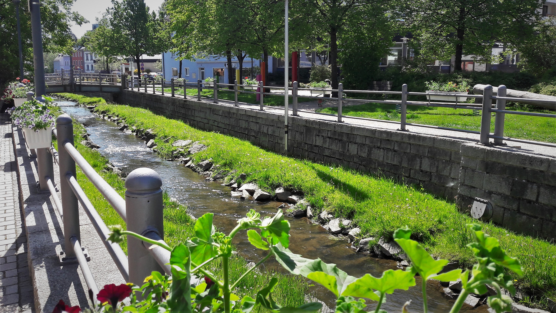 19.05.2020 Münchberg :Renaturiertes Flussbett der Pulschnitz 