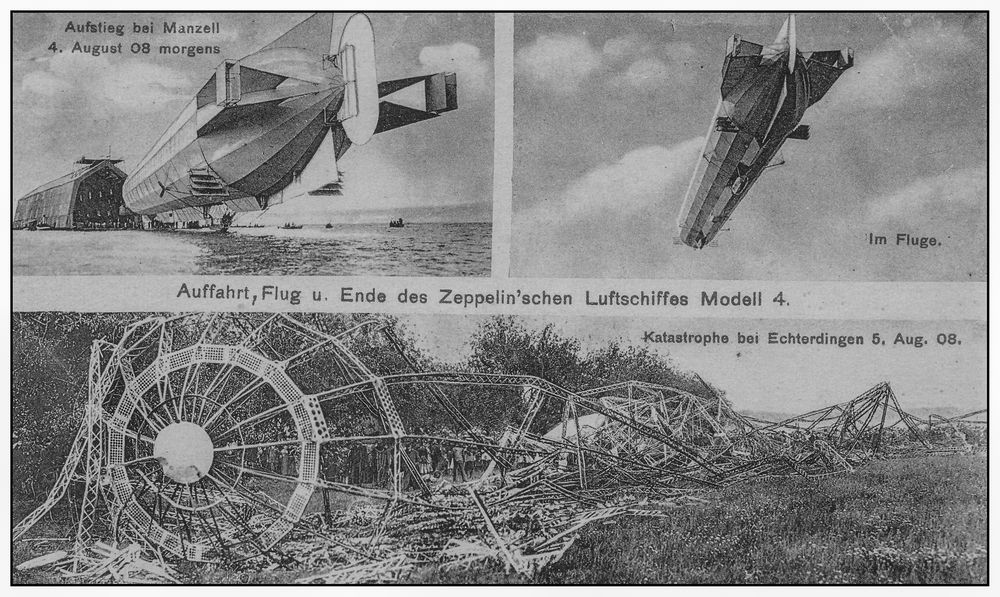 1906 Absturz eines Zeppelins in Echterdingen 