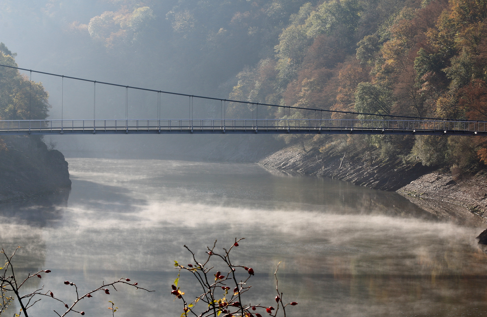 19060 Herbst an der VictorNeelsBrücke Foto & Bild architektur