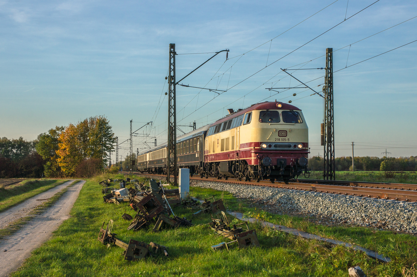 19.10.17 218 105 mit Classic Courier in Eggolsheim 