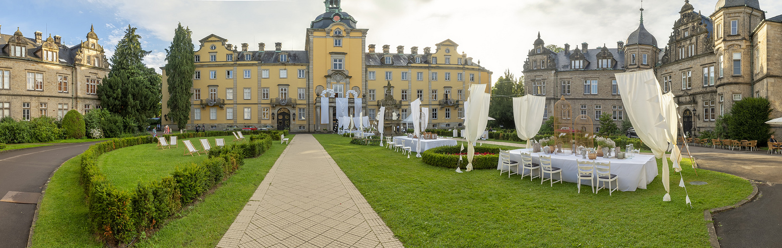 1922SC 25SC-31SC Schloss Bückeburg Landpartie Panorama Detail