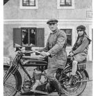 1924 Rudolf Hübner auf dem Motorrad