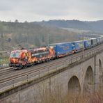 193 878 --TXL wir brennen -Vectron-- am 17.03.21 auf dem Viadukt in Altenbeken